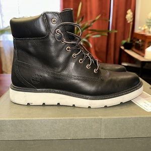 Women’s all leather black Timberland boots
